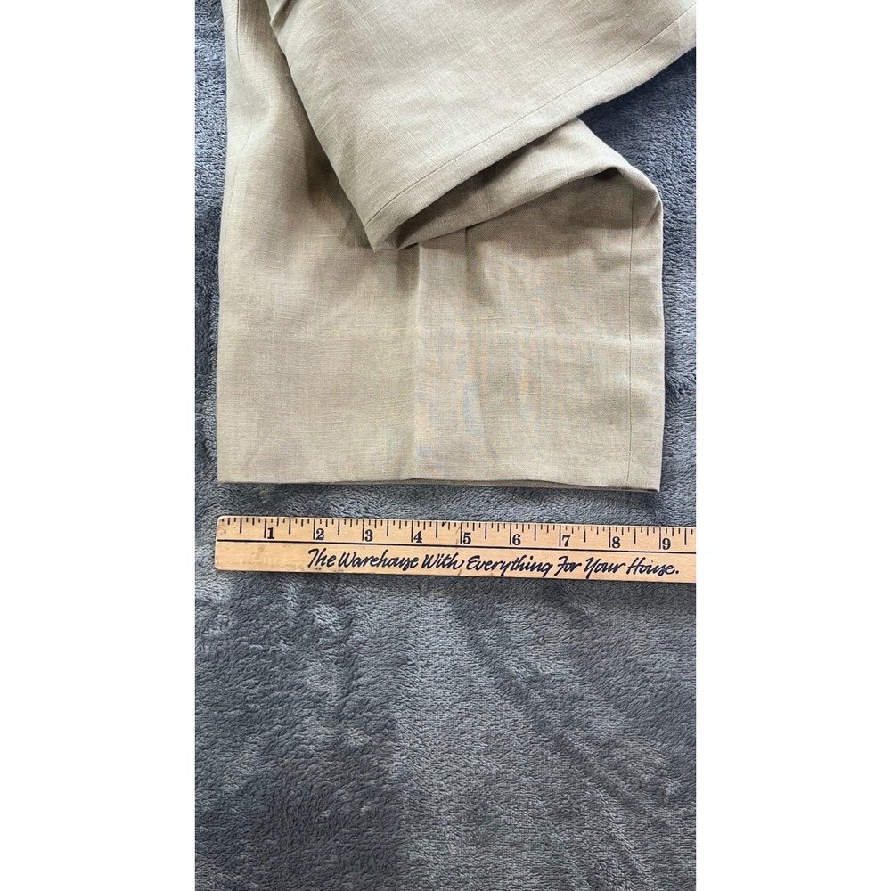 Brooks Brothers 346 Madison Fit Tan 100% Linen Dress Pants Mens 40x33 29282027 - Picture 7 of 10